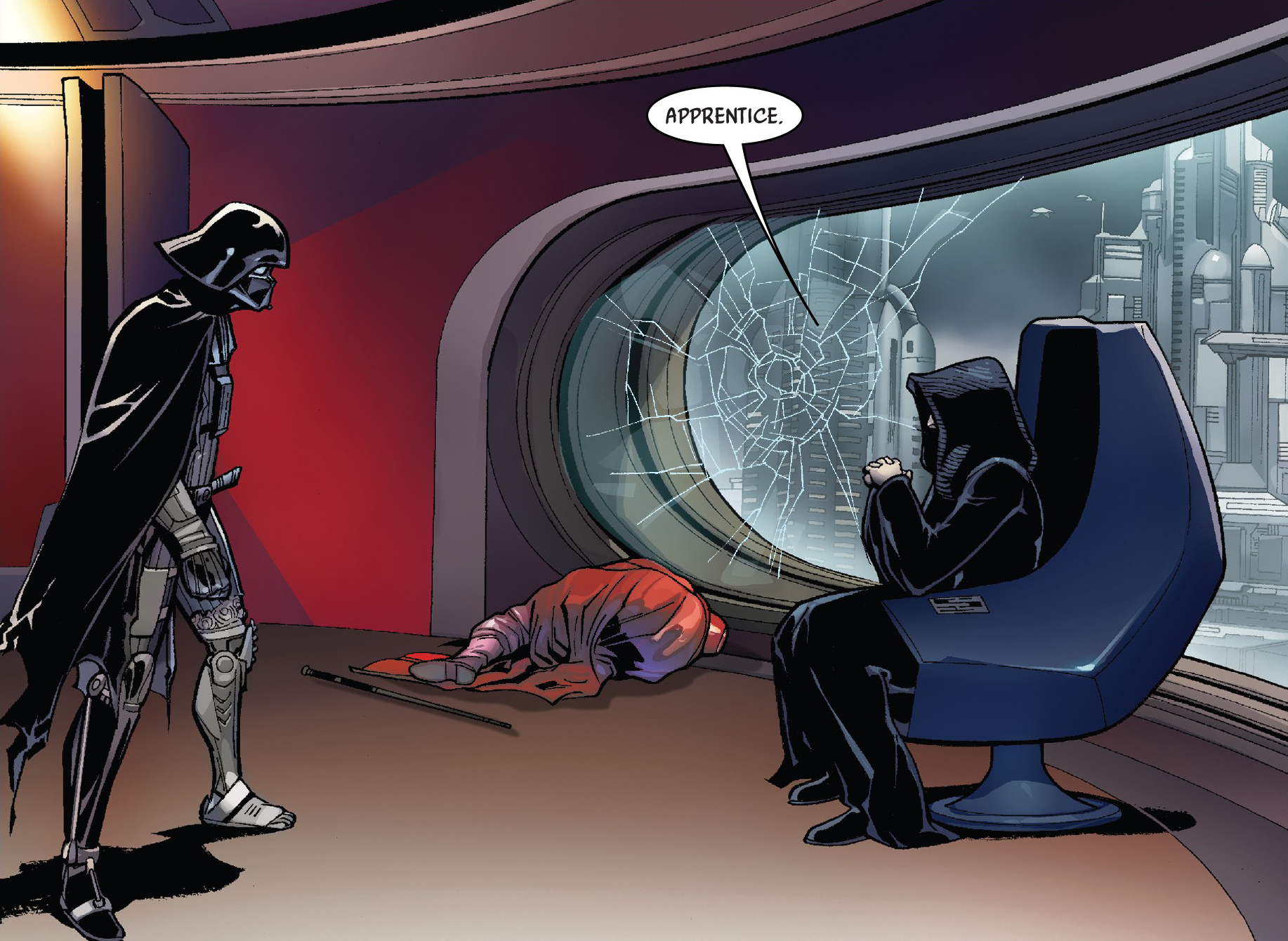 Tyranus was replaced by Darth Vader, another fallen Jedi, as Sidious' apprentice.