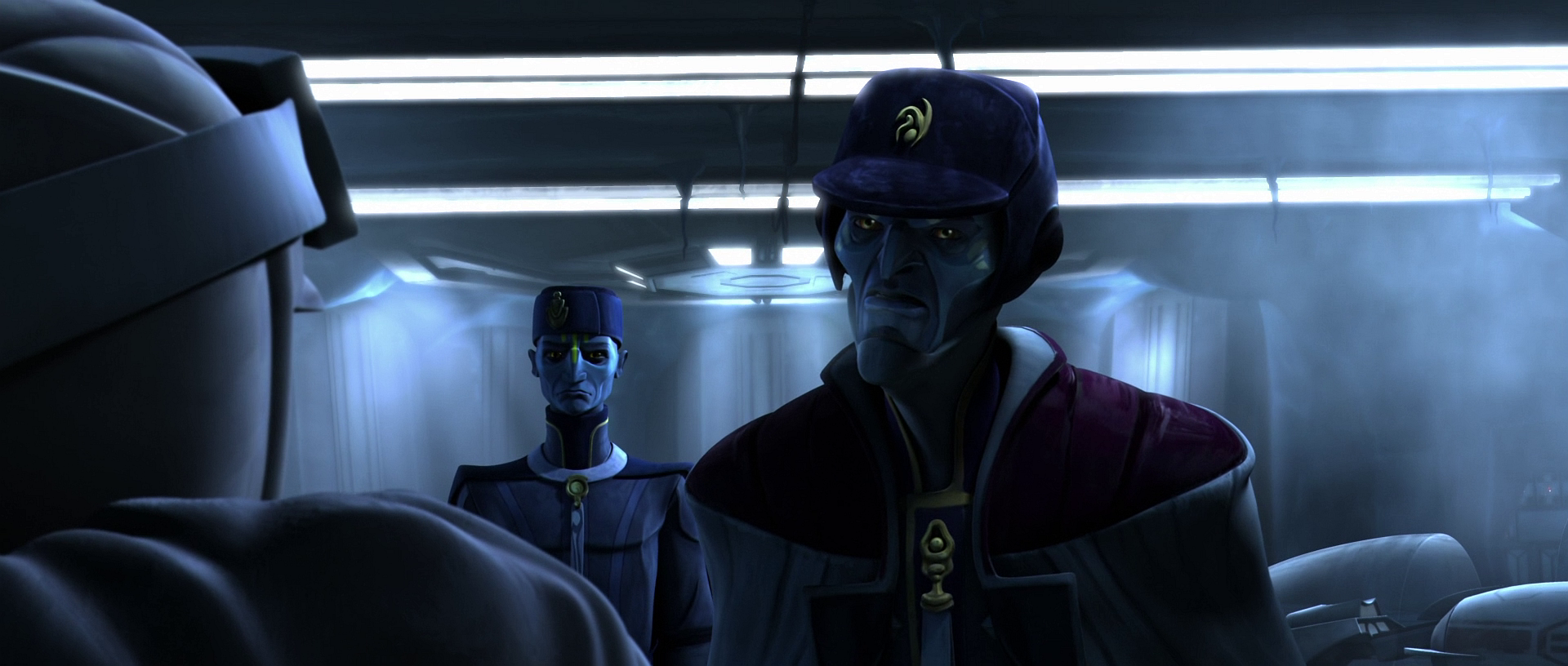 Cho argues with the Jedi over the status of the Talz.