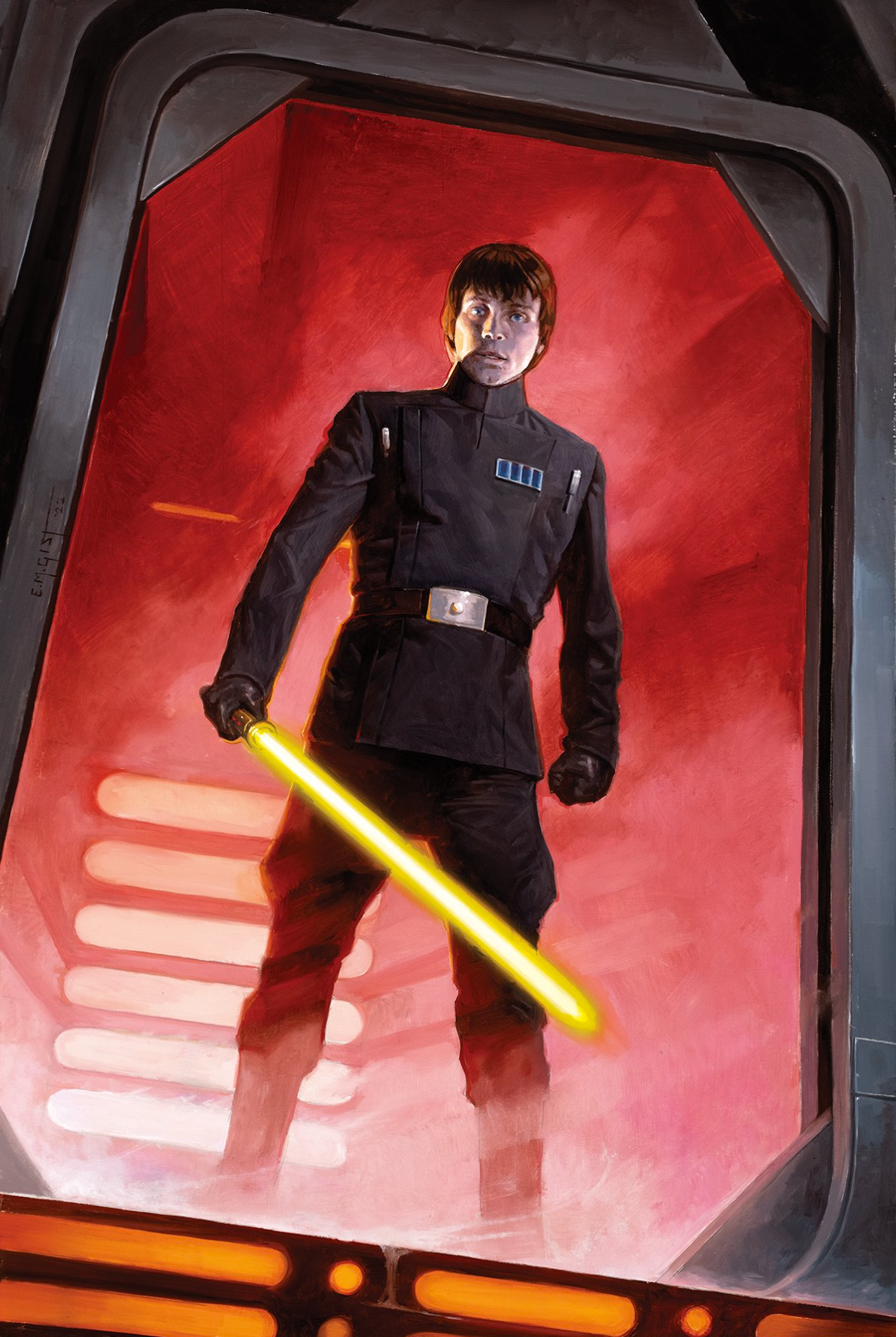 Skywalker disguises himself as an Imperial Officer on Coruscant