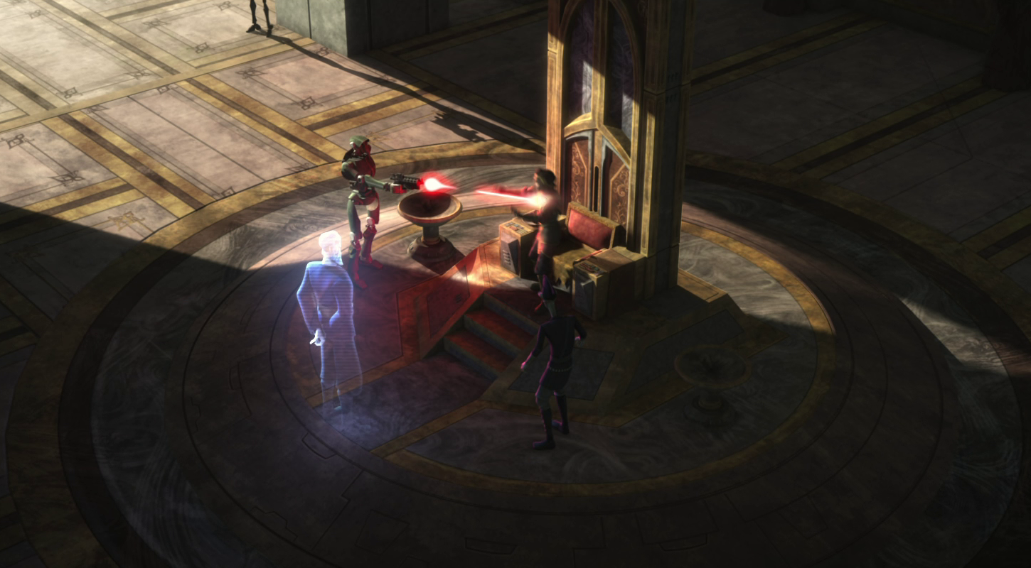 Kalani executes Sanjay Rash at Dooku's command.