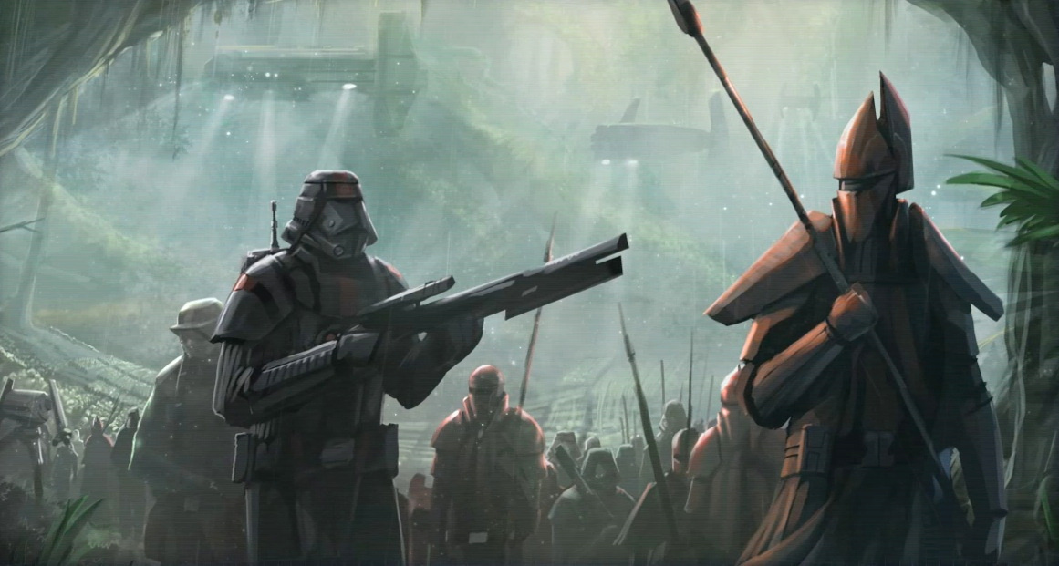 The Sith Empire's invasion force lands on Bothawui.