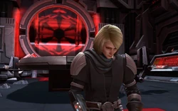 Lana Beniko meditates on her homeworld of Dromund Kaas.