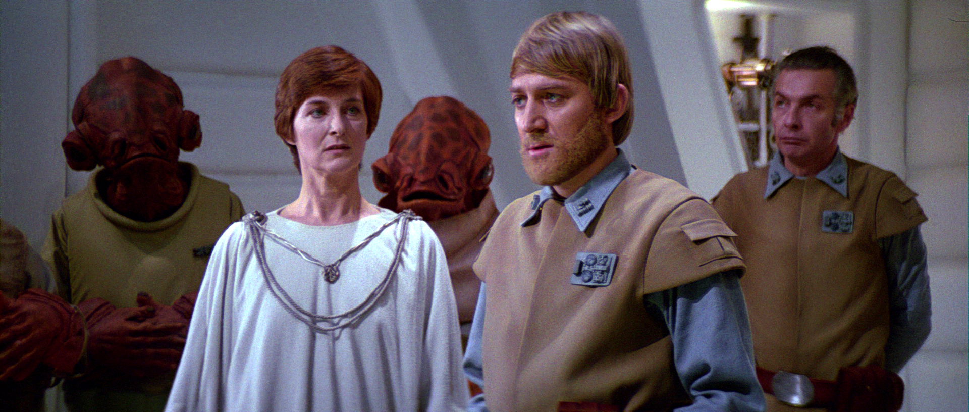 The character of Walex Blissex (far right) first appeared in the rebel briefing scene in Star Wars: Episode VI Return of the Jedi, which was released in 1983.