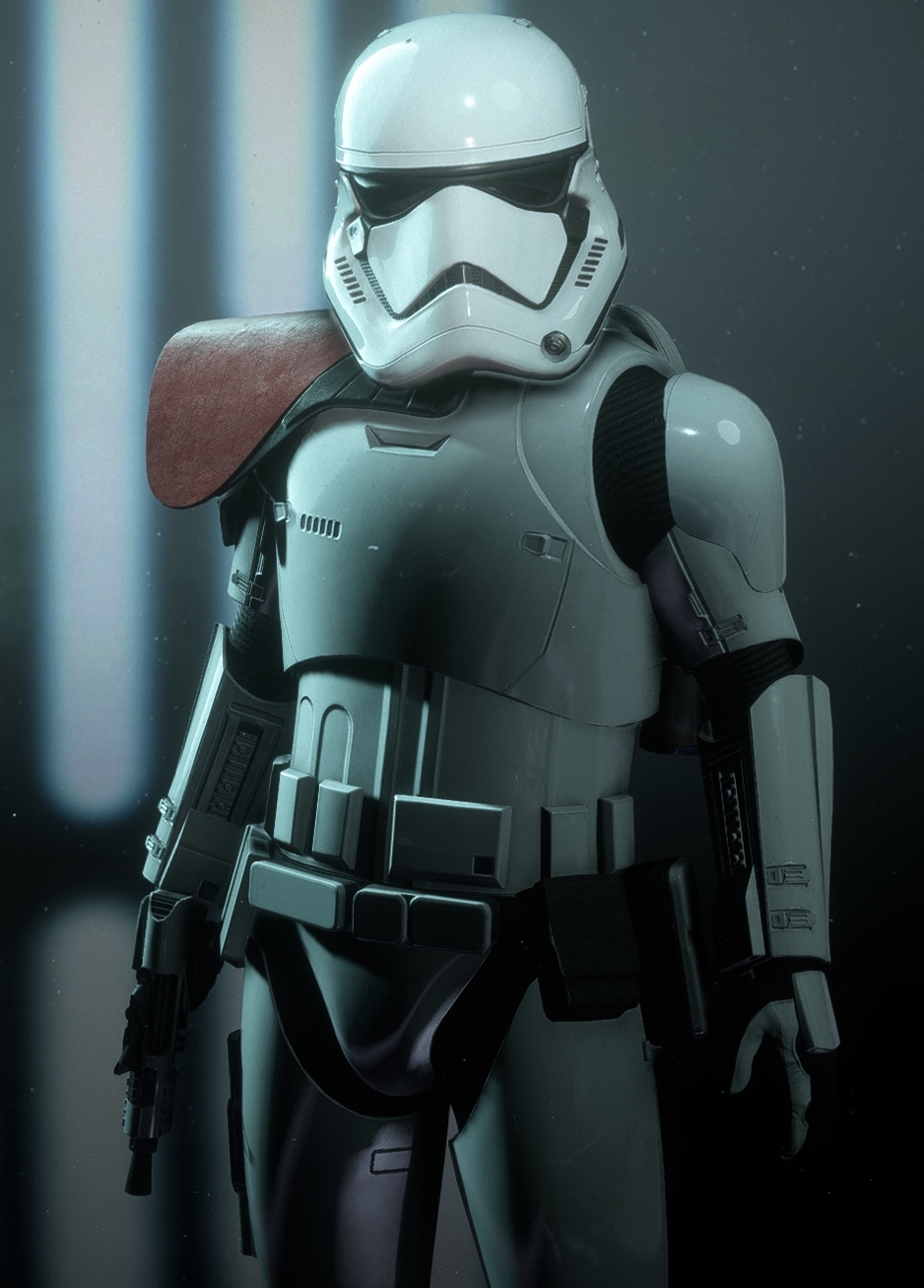 The original depiction of a First Order jet trooper in Star Wars Battlefront II