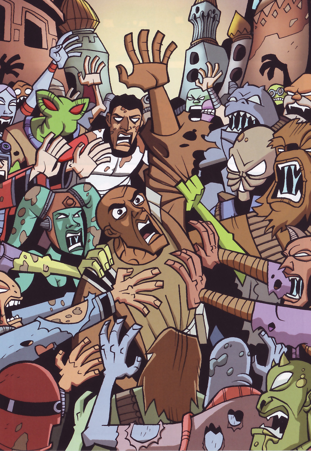 Rajine's zombies capture Jedi Master Mace Windu.