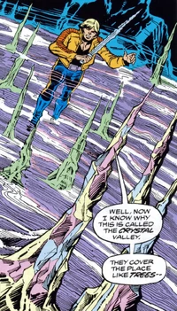 Luke Skywalker attempts to navigate the treacherous Crystal Valley.