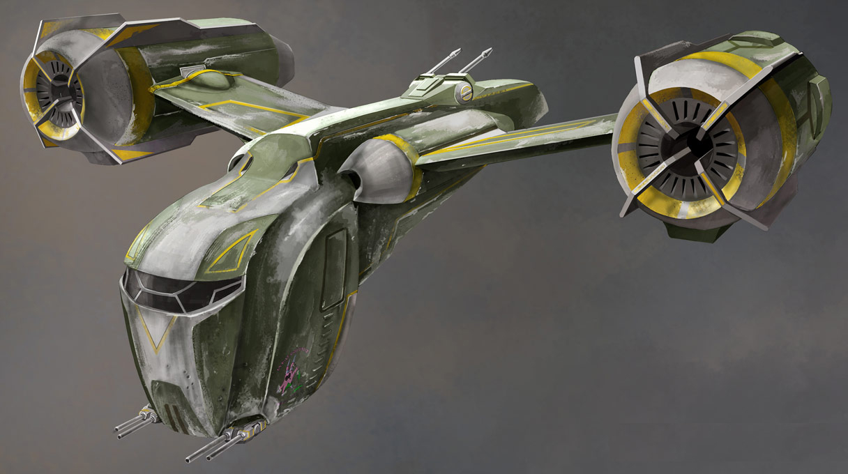 Jas inherited the gunship, Halo from her aunt Sugi.