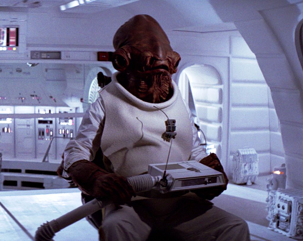 Admiral Ackbar during the Battle of Endor.