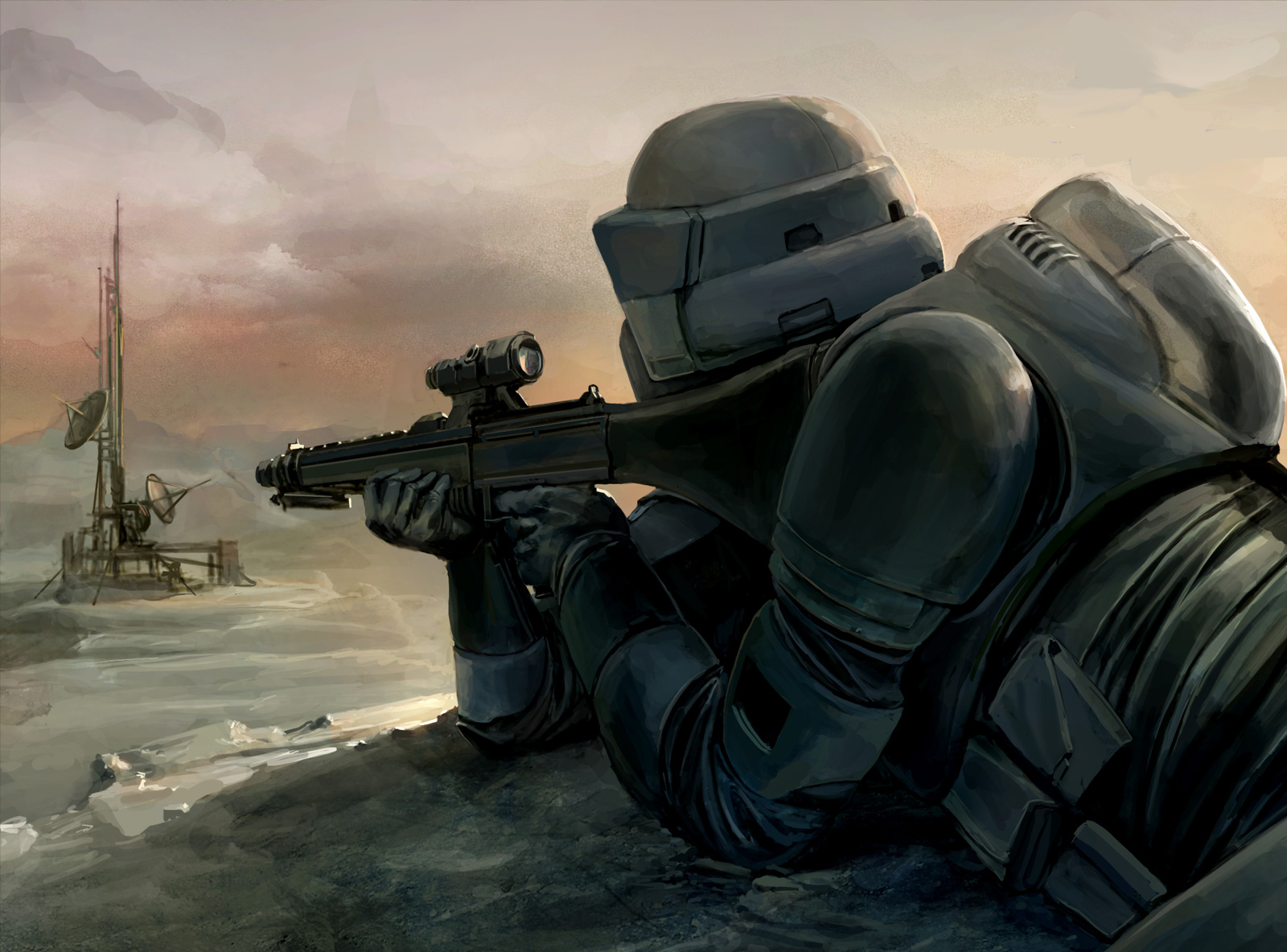 Scout troopers were highly skilled snipers in the Imperial Military.