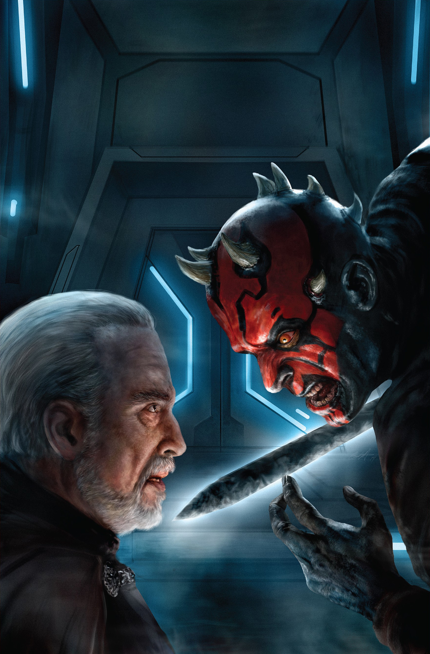 Dooku was taken prisoner by Maul, Sidious' first apprentice.