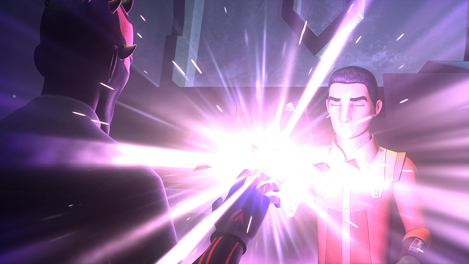 Ezra Bridger and Maul combined their holocrons, forging a psychic link with each other in the process.