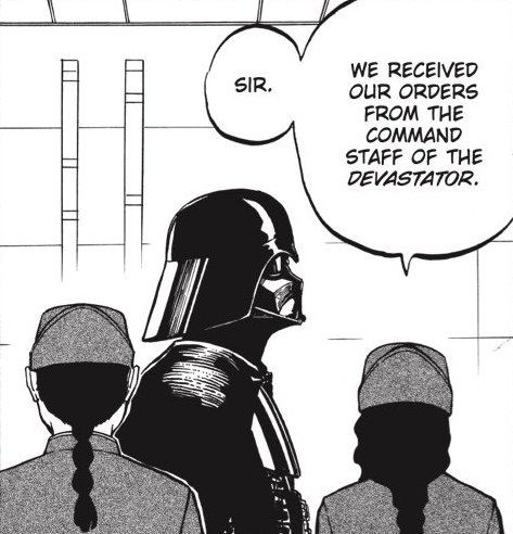 Vader is picked up by Ciena Ree and Berisse Sai.