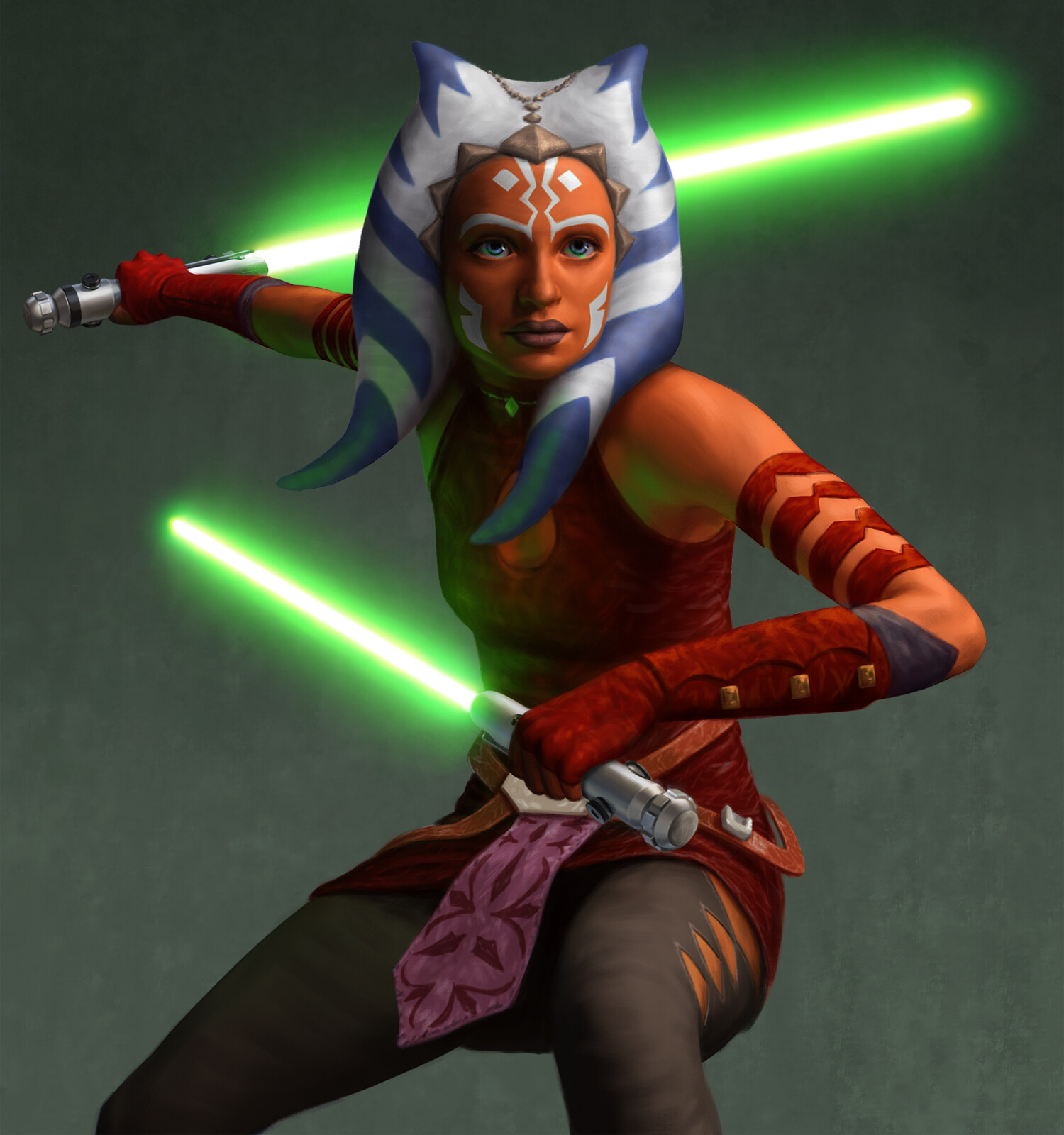 Ahsoka wielded two lightsabers during her time with the Jedi and continued after she left the order.