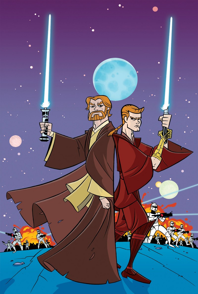 Skywalker and Kenobi during the start of the Clone Wars