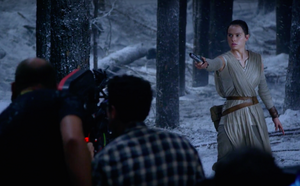 Daisy Ridley films lightsaber duel