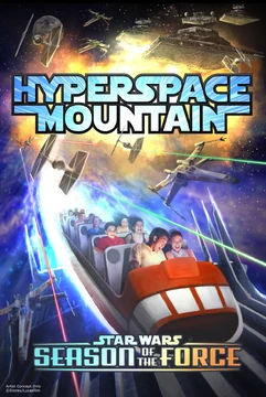 space mountain paris poster