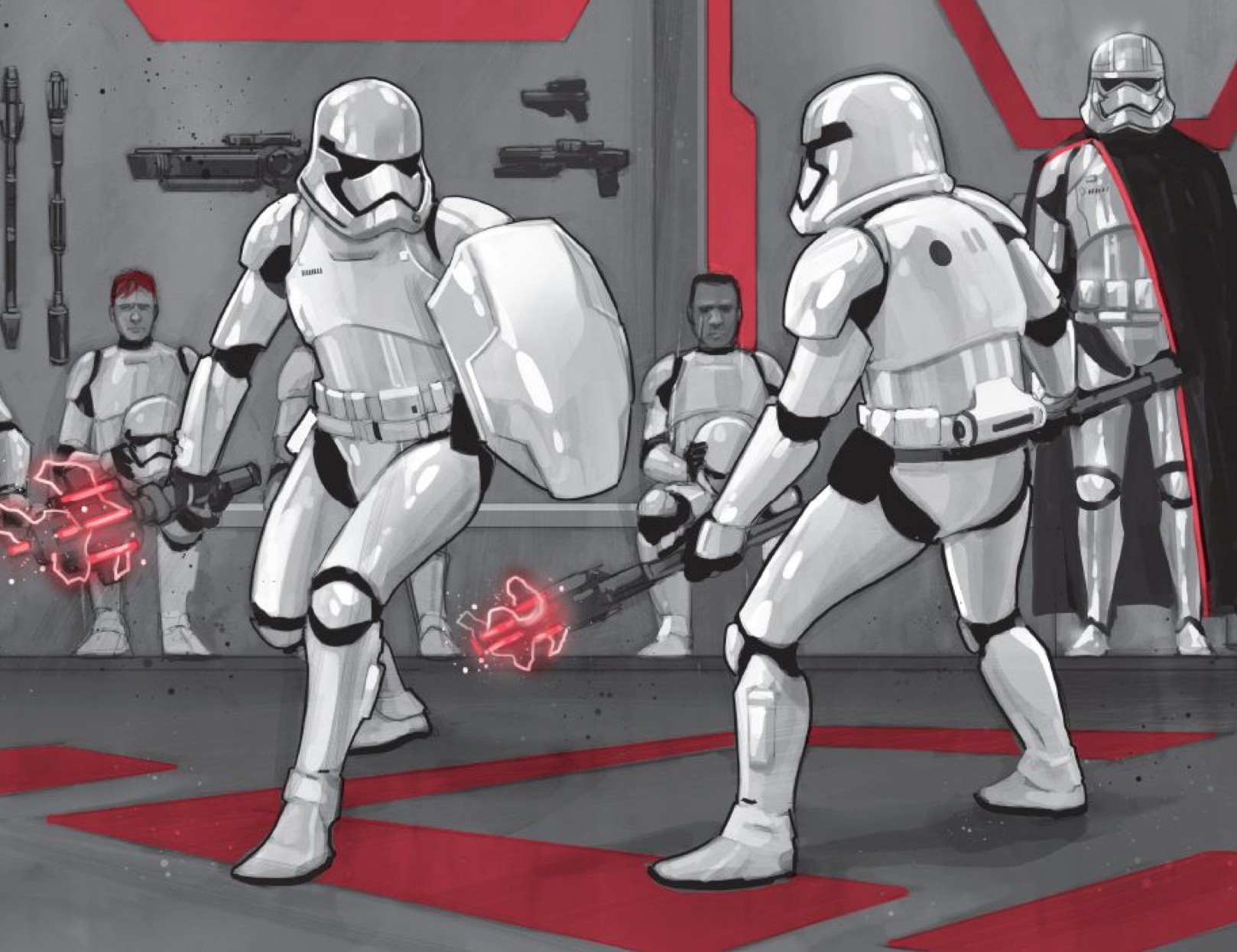 Phasma personally oversaw the stormtrooper training of the FN Corps, including FN-2187.