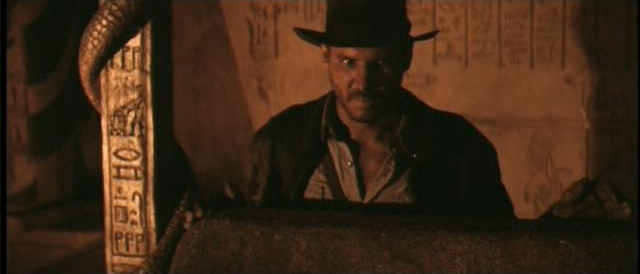 R2-D2 and C-3PO can be seen by the Ark as hieroglyphs in Raiders of the Lost Ark