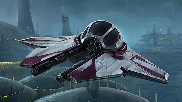 Shaak Ti's Eta-2 Actis-class light interceptor appearance in Common Appearance