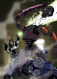 Sollaw ap-Orwien saves Rex during the hostage extraction on Ereesus.