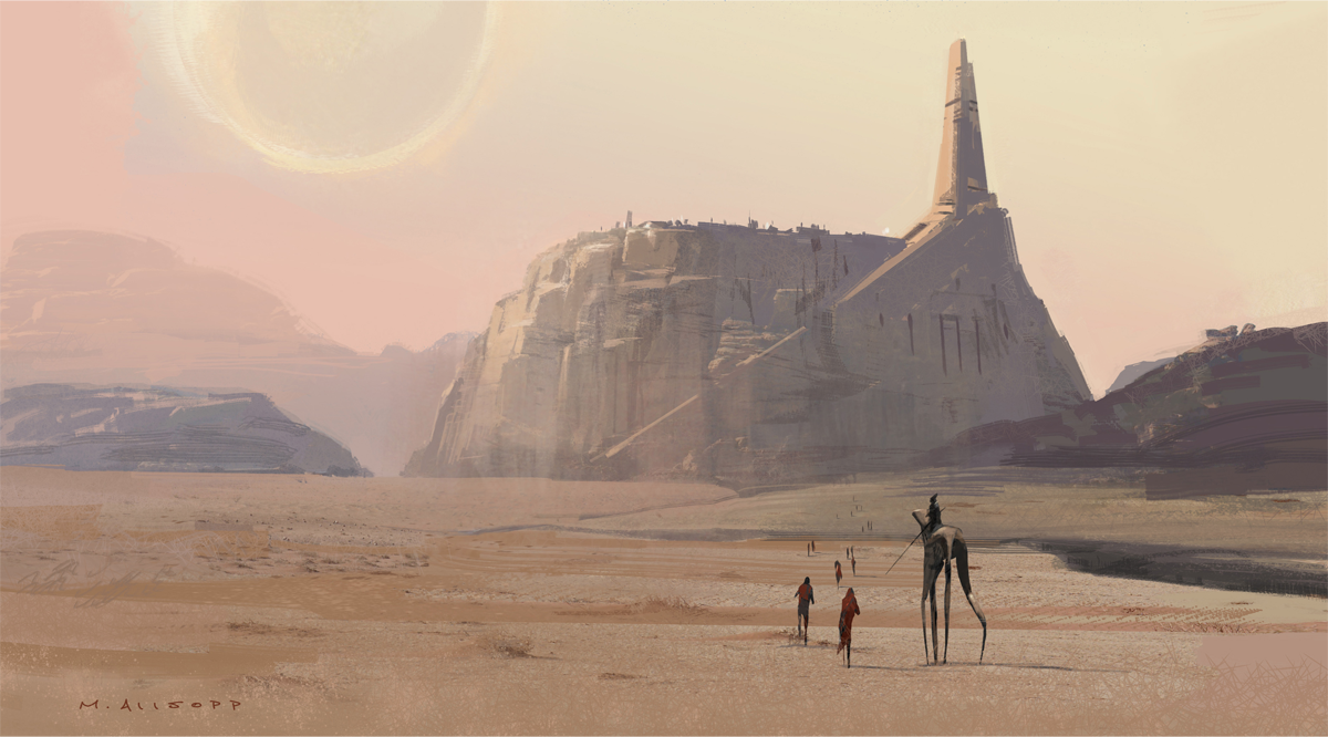 Jedha concept art by Matt Allsopp