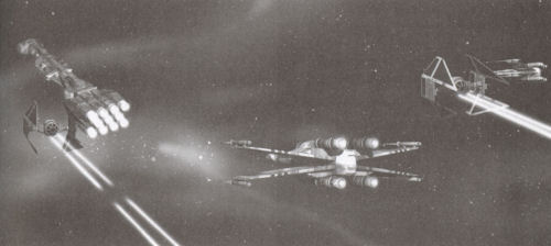 Blastwell and Farlander fly X-wings during the attack on the Talon.