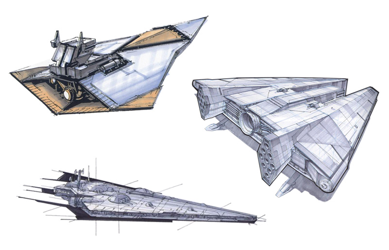 Concept art of the Acclamator-class assault ship.