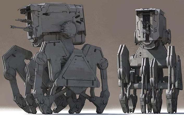 Concept art of the All Terrain Heavy Scout by James Clyne.