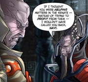 Navi being scolded by his uncle