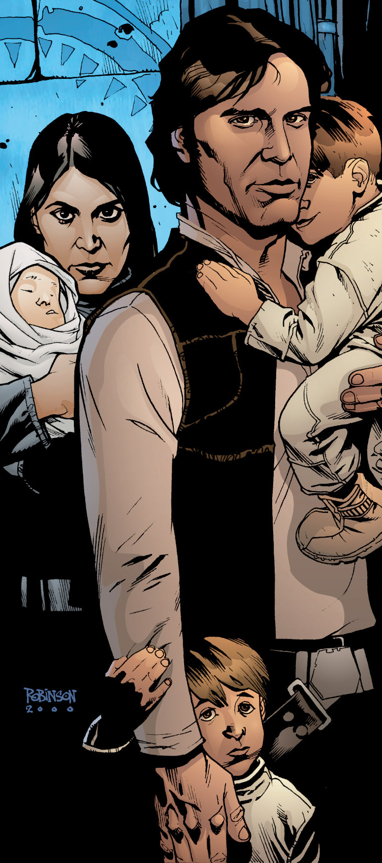 Han Solo with his newborn children