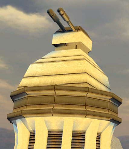 An Iziz air defense tower circa 3951 BBY.