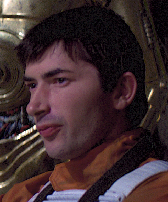 Colin Higgins in his lone scene as Wedge Antilles