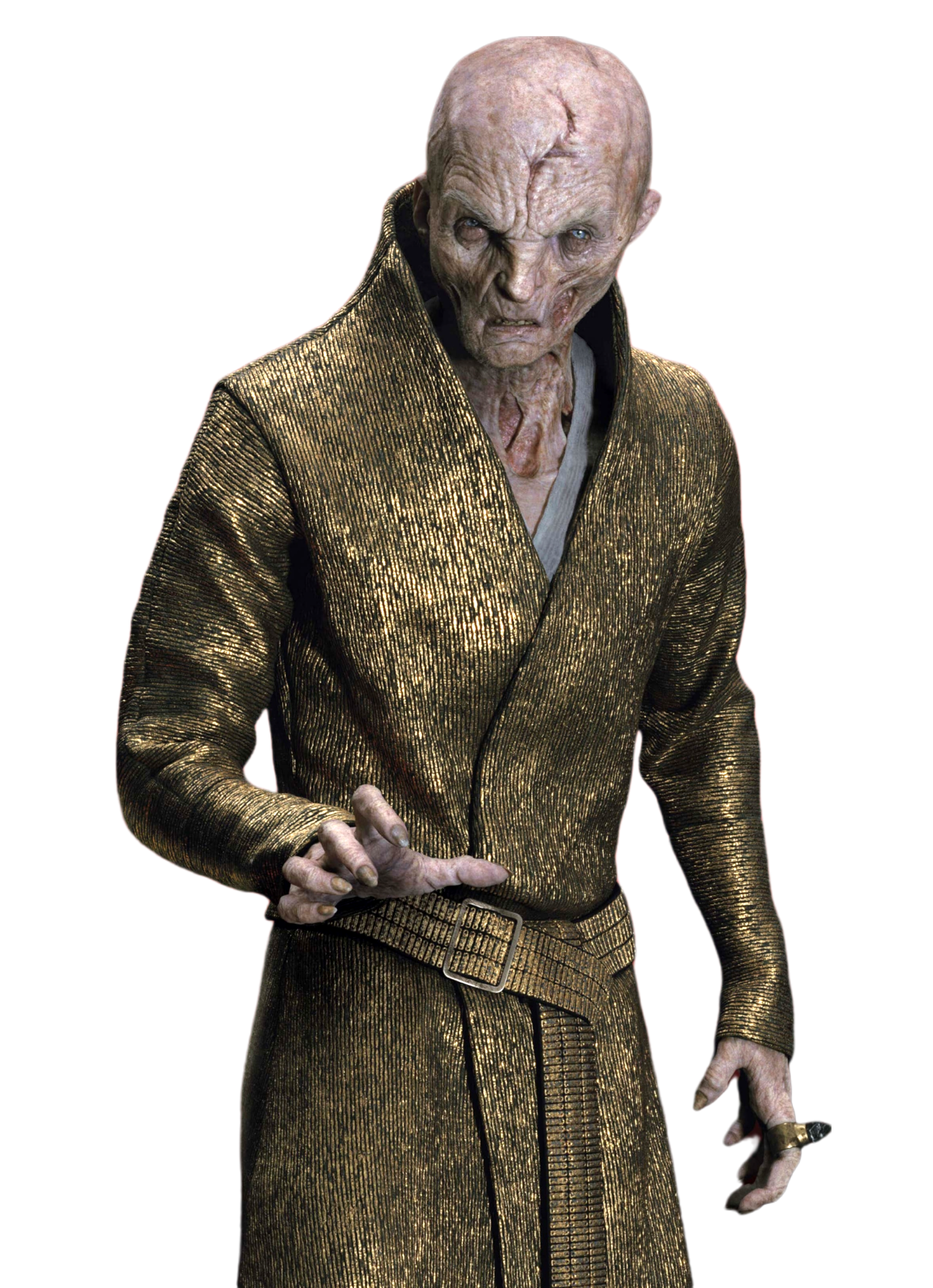 Snoke wore golden khalat robes during his reign as Supreme Leader of the First Order.