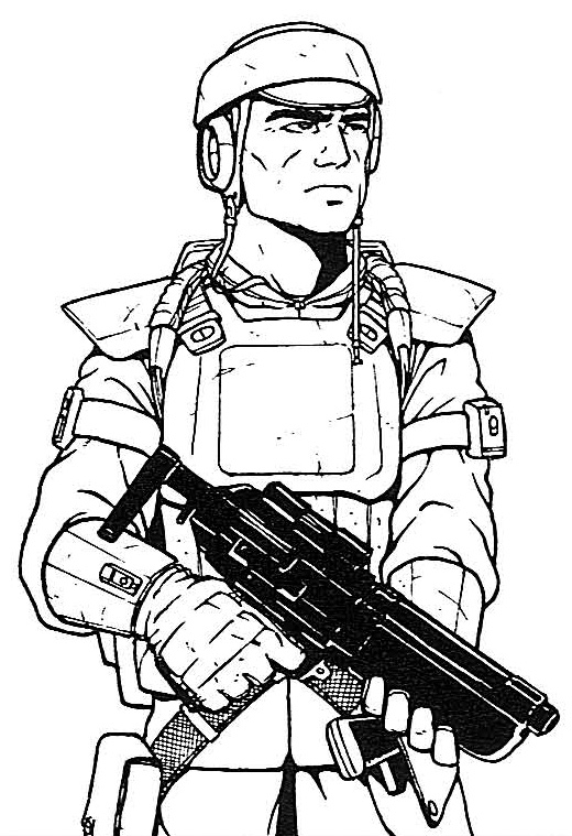 A SpaceOps trooper