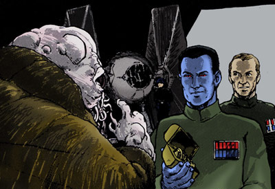 Niriz and Thrawn meet Creysis aboard the Admonitor.