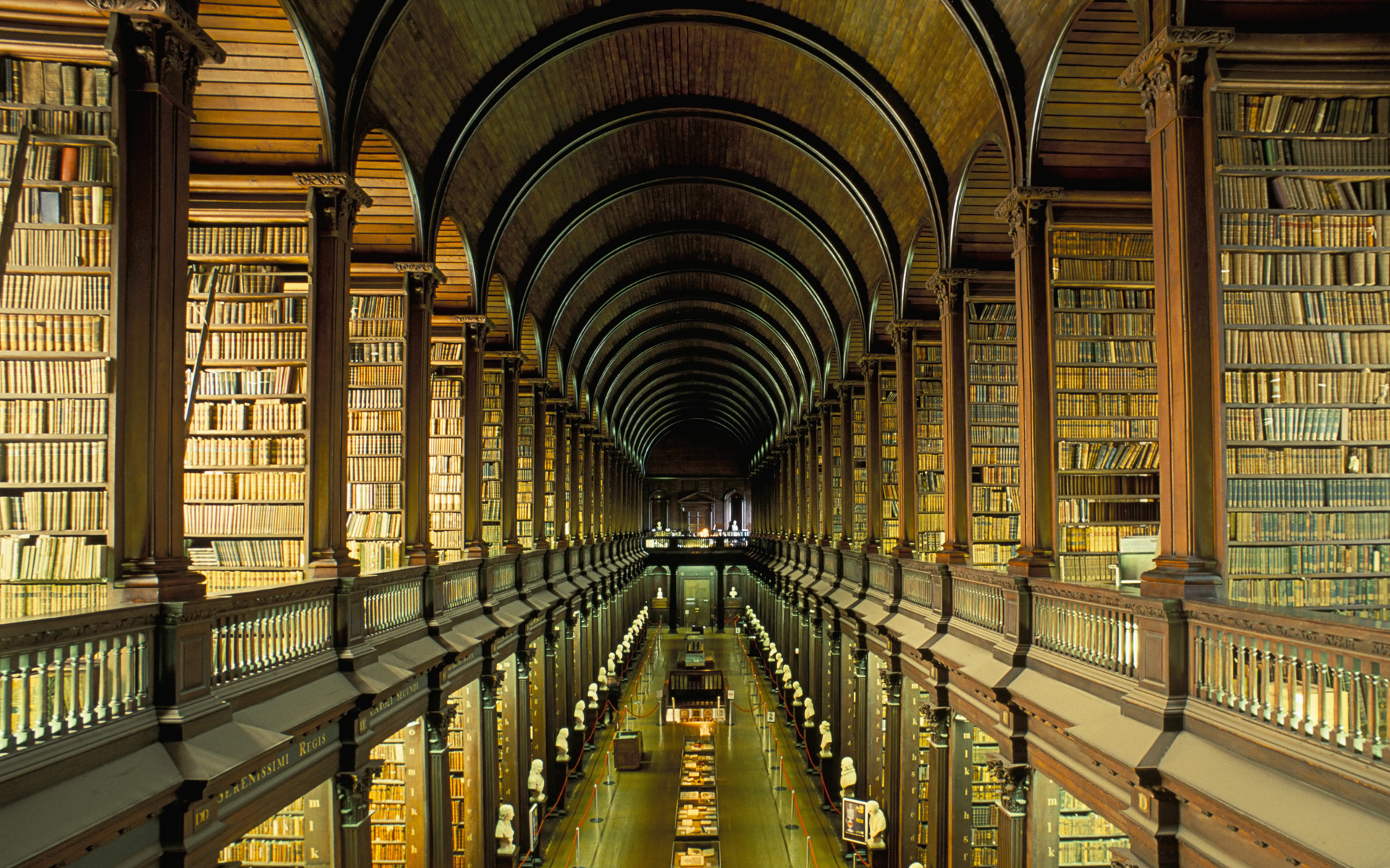 The Long Room in Trinity College in Dublin, Ireland