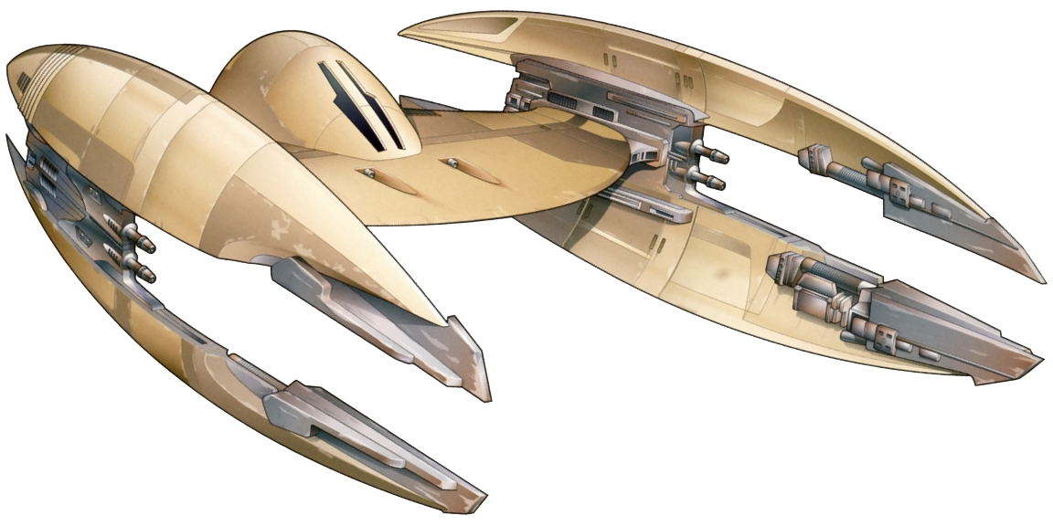 A Vulture droid starfighter.