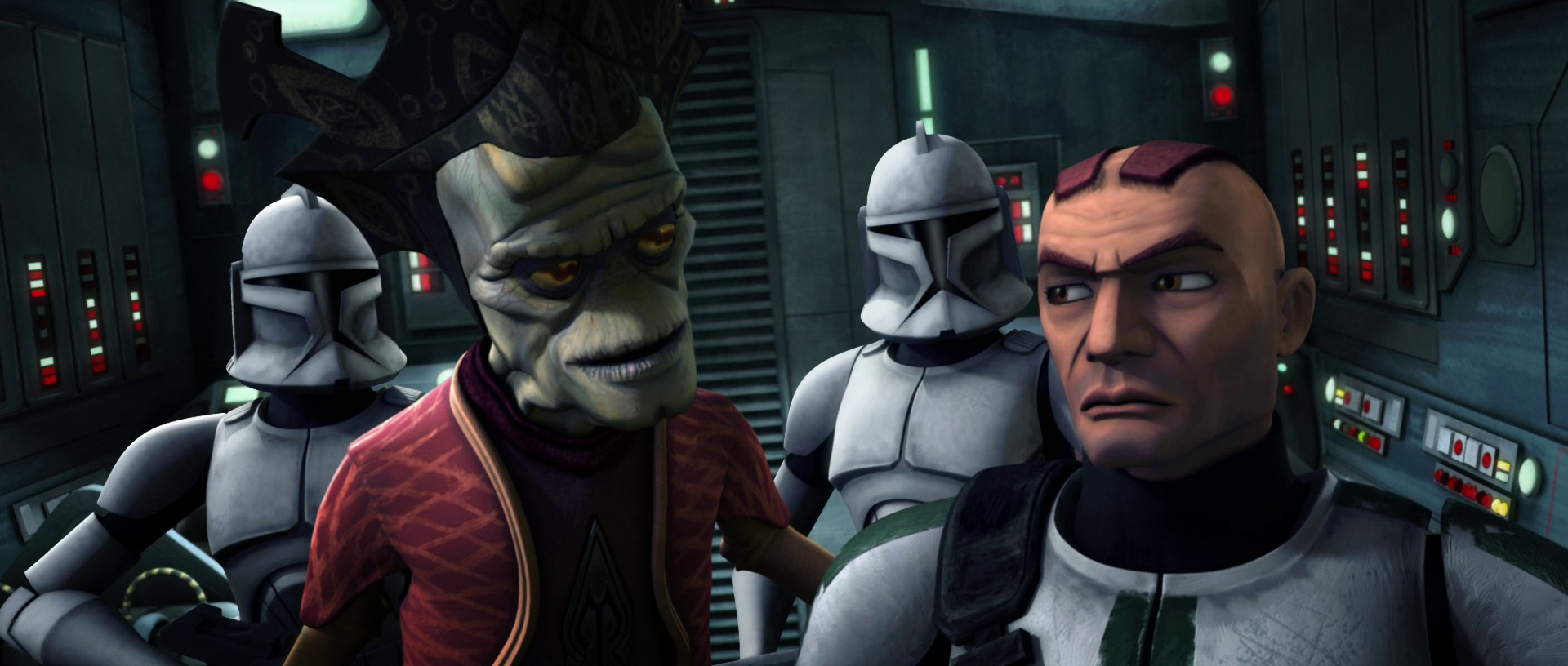 Nute Gunray tried to regain his freedom by bribing Commander Gree to no avail.