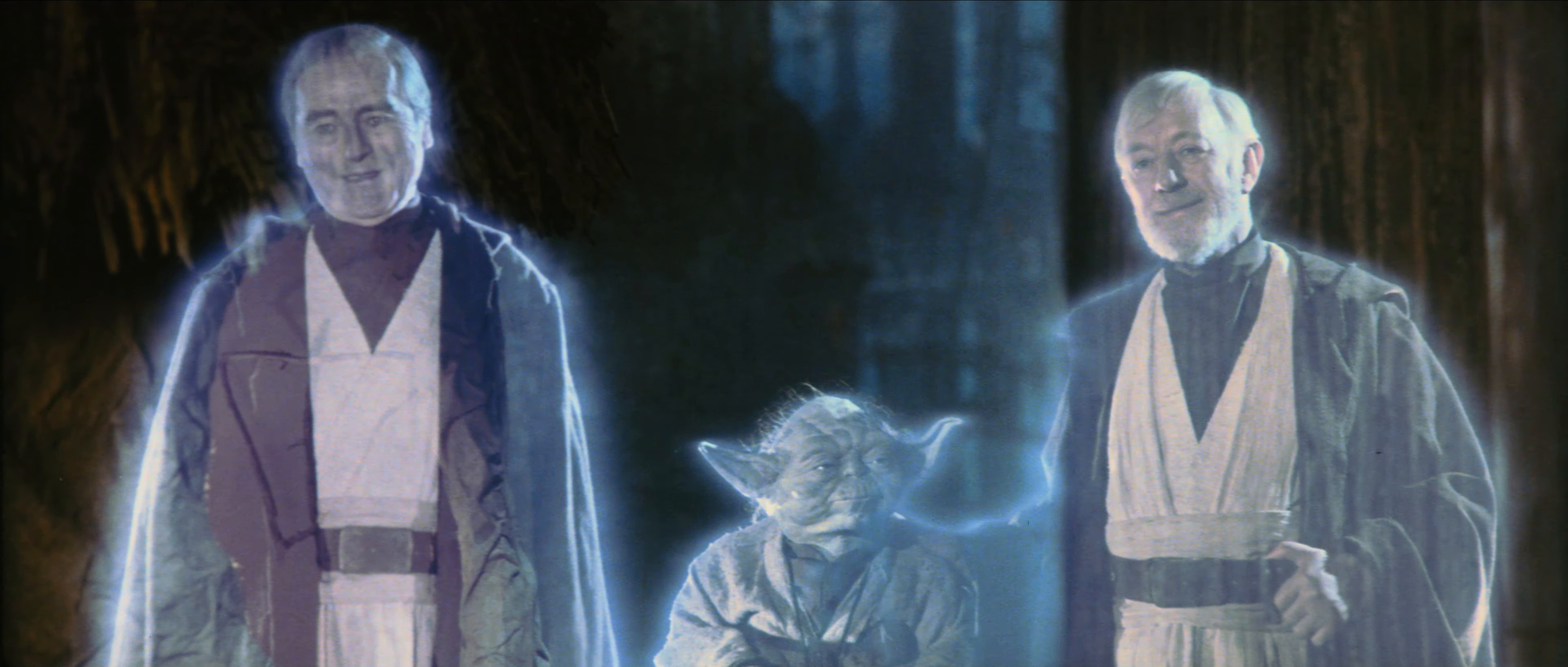 The Force ghosts on Endor in the original Return of the Jedi