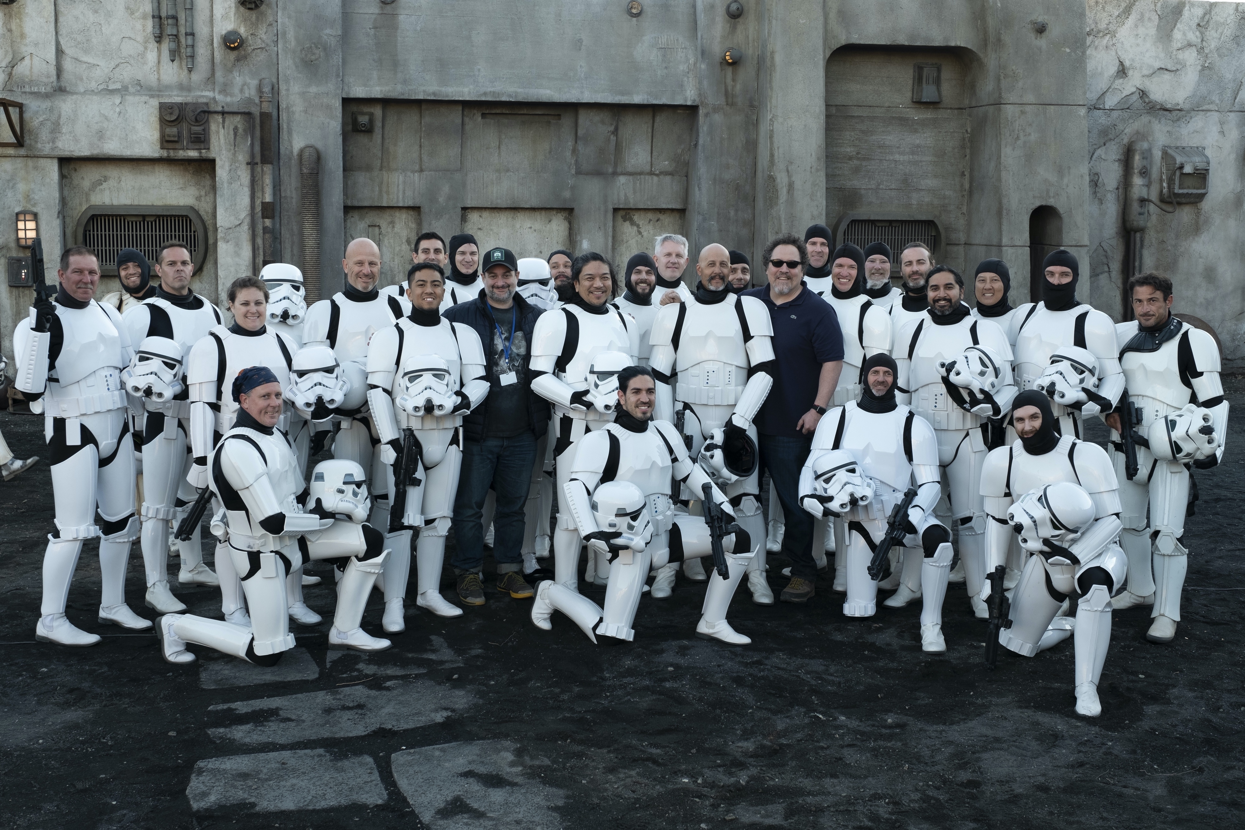 Members of the 501st legion costuming group were summoned to bolster the number of stormtroopers in scenes of the Nevarro skirmishes