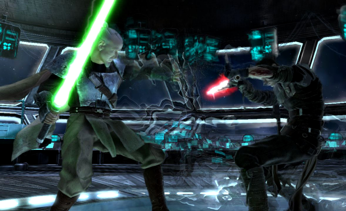 Starkiller confronted Kota in the command center, leading to a duel that tested the apprentice's skills against a trained Jedi for the first time.