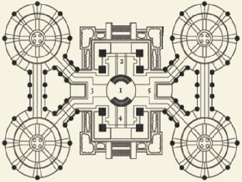 Floor plan of the Archives and Vaults found in The Jedi Path: A Manual for Students of the Force.