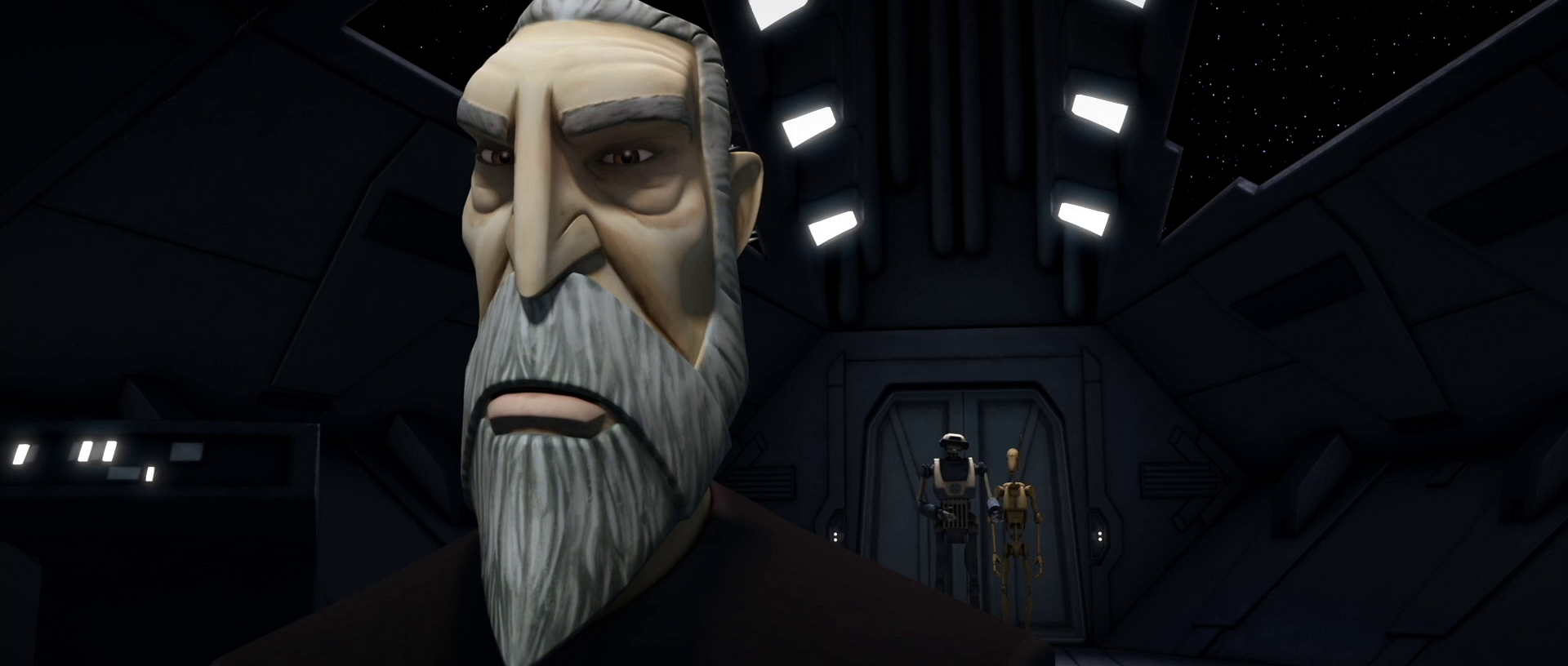 TA1313 interrupts Dooku's meditation