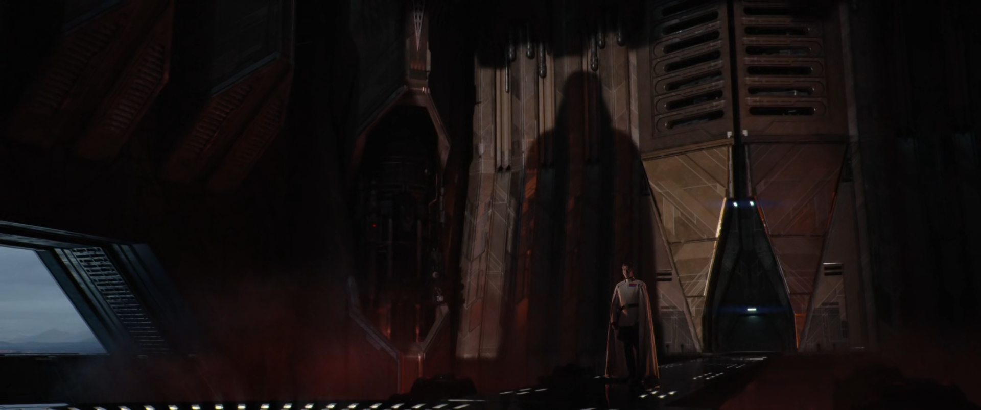 Orson Krennic arrives at Fortress Vader.