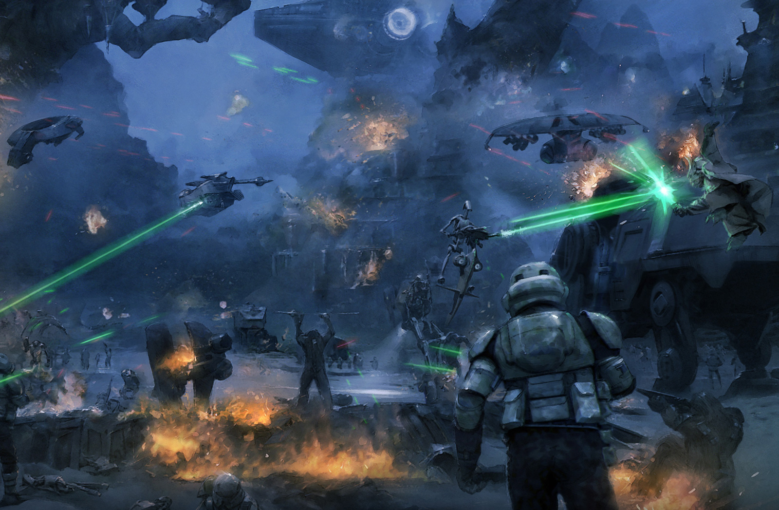 star wars clone battle
