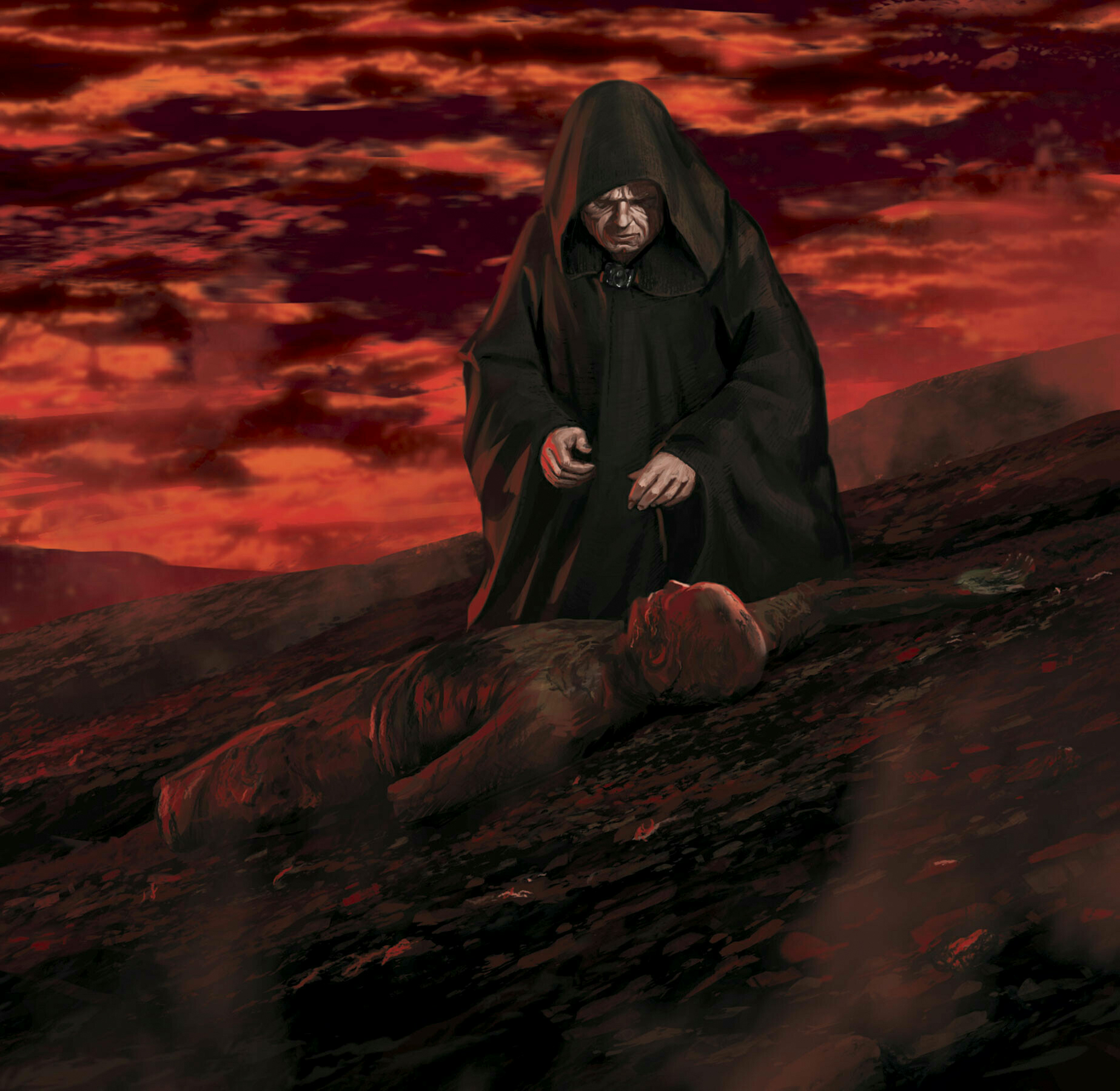 Sidious traveled to Mustafar to retrieve his new apprentice, Darth Vader, who was defeated by Jedi Master Obi-Wan Kenobi.