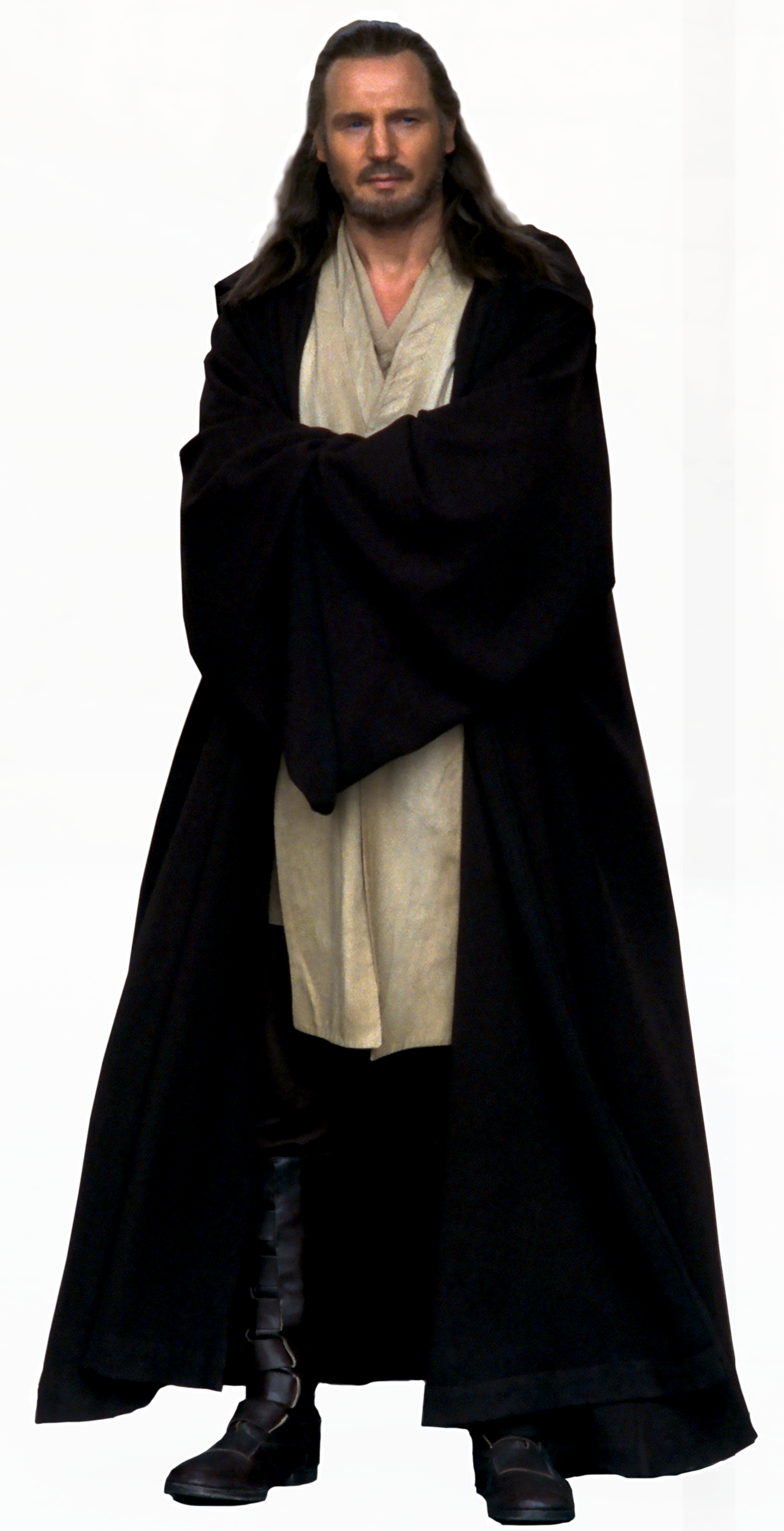 A member of the Jedi Order, Qui-Gon Jinn wore traditional Jedi robes.