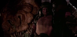 The rancor was taken care by the human .