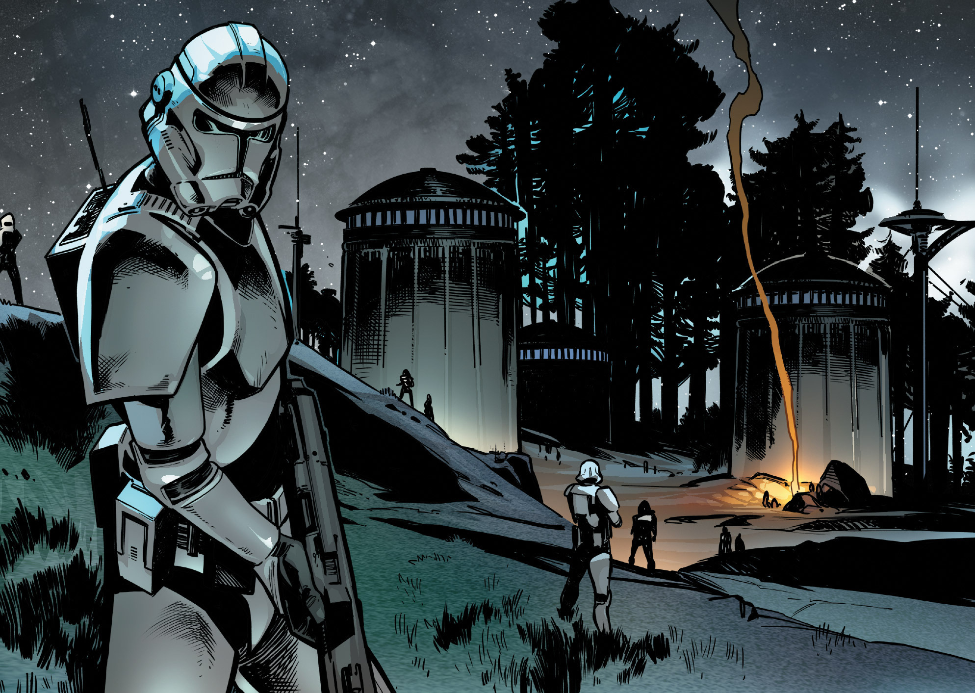 Depa Billaba's clone troopers remained in a field on Kaller after the Separatist retreat.