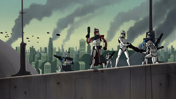 Captain Fordo and the remaining members of the Muunilinst 10 awaiting General Kenobi.